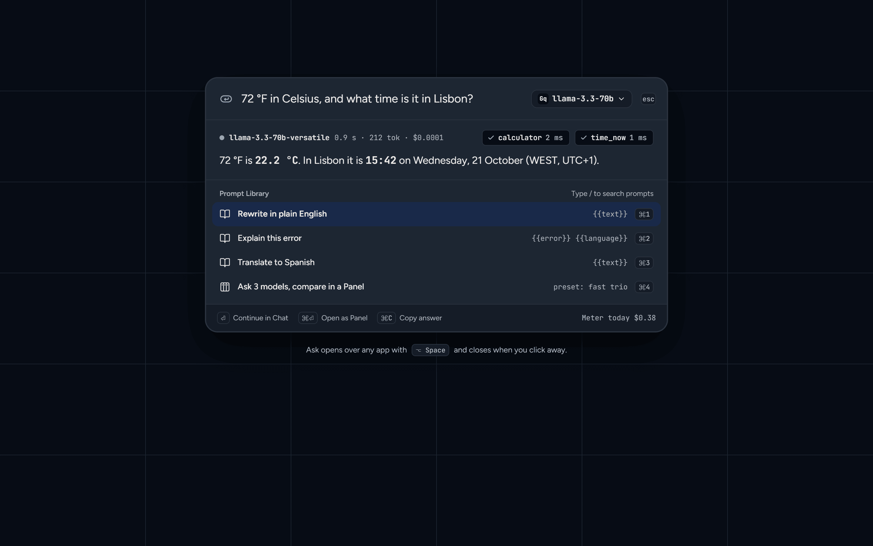 Ask: Ask from any app